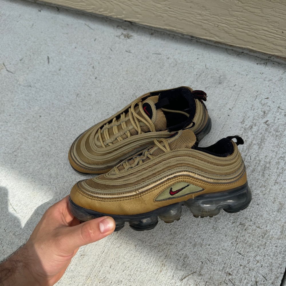 Womens Nike Air VaporMax 97 Metallic Gold Shoes